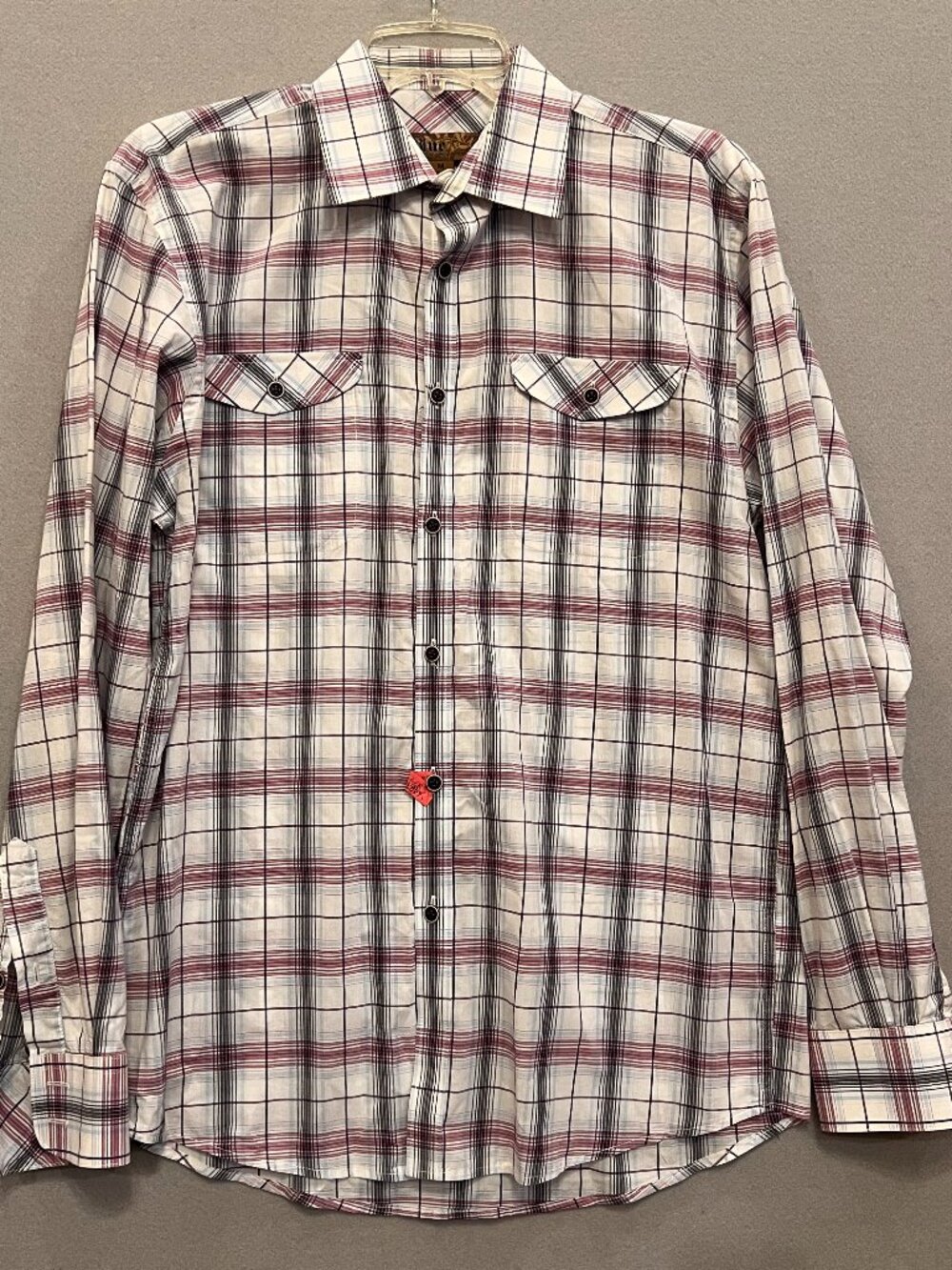 Blue by Pronto Uomo Plaid Men's Shirt, Size M